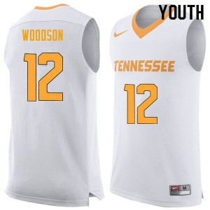 Youth Brad Woodson White Tennessee Volunteers #12 High School Jersey