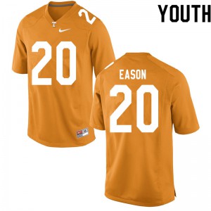 Youth Bryson Eason Orange Tennessee Vols #20 College Jersey
