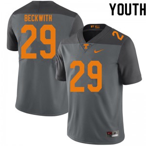Youth Camryn Beckwith Gray Vols #29 University Jersey