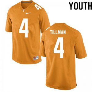 Youth Cedric Tillman Orange UT #4 Football Jerseys