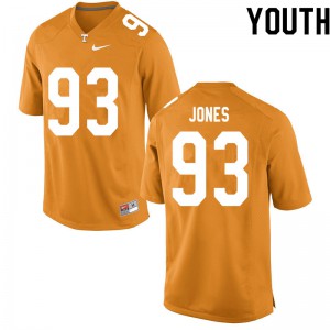 Youth Devon Jones Orange Tennessee #93 NCAA Jersey