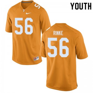 Youth Ethan Rinke Orange Tennessee Volunteers #56 Stitched Jerseys