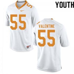 Youth Eunique Valentine White Tennessee Volunteers #55 Official Jersey
