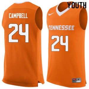 Youth Lucas Campbell Orange Tennessee Vols #24 University Jerseys