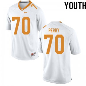 Youth RJ Perry White Tennessee Volunteers #70 NCAA Jerseys