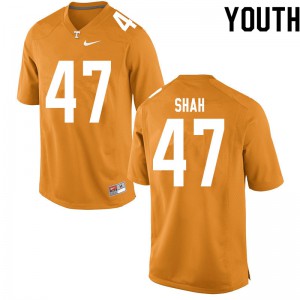 Youth Sayeed Shah Orange Tennessee Volunteers #47 Official Jerseys