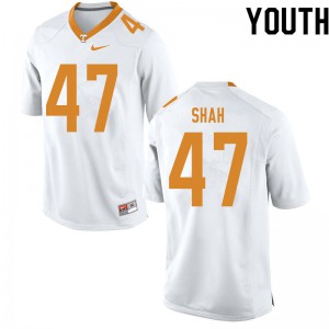 Youth Sayeed Shah White Tennessee Vols #47 Football Jerseys