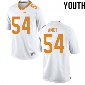 Youth Tim Amet White Tennessee Vols #54 Stitched Jerseys