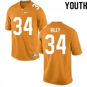 Youth Trel Riley Orange Tennessee Vols #34 Embroidery Jersey