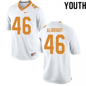 Youth Will Albright White Tennessee Volunteers #46 Alumni Jerseys