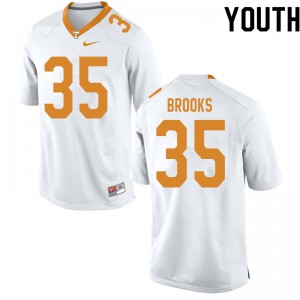 Youth Will Brooks White UT #35 University Jerseys