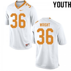 Youth William Wright White UT #36 University Jersey