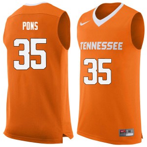 Men Yves Pons Orange UT #35 Stitched Jersey