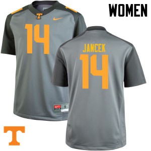Womens Zac Jancek Gray Tennessee #14 Alumni Jerseys