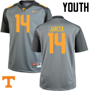 Youth Zac Jancek Gray Vols #14 Player Jerseys