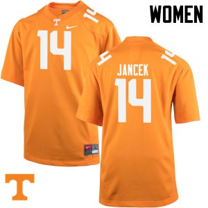 Womens Zac Jancek Orange Tennessee Volunteers #14 Player Jersey